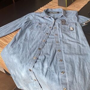 EUC Karl Lagerfeld denim dress/long shirt size S